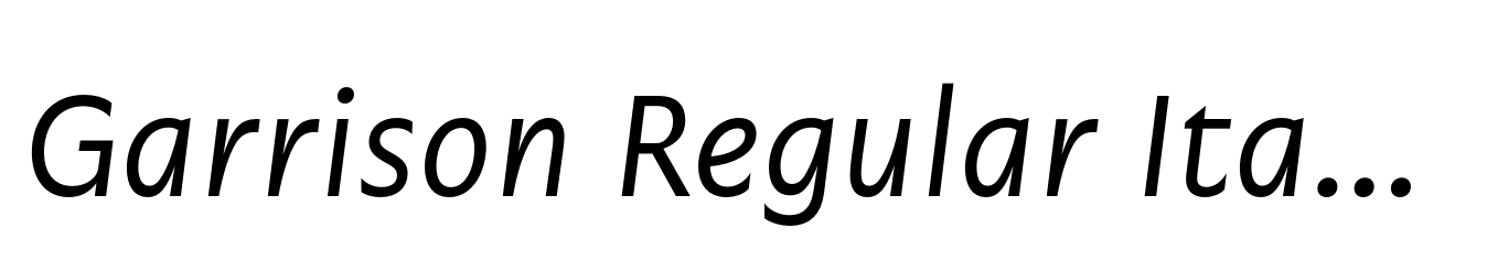 Garrison Regular Italic